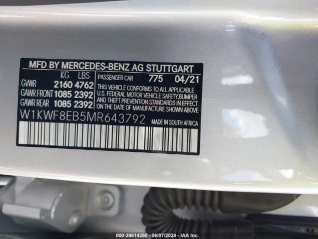 W1KWF8EB5MR643792 Mercedes-Benz C 300 4matic