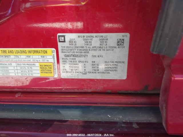 GMC Acadia Denali 2014 1GKKVTKD2EJ201271 Image 9