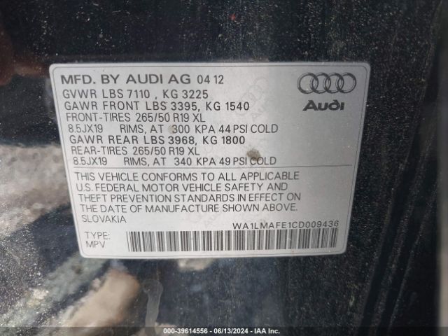 2012 AUDI Q7 WA1LMAFE1CD009436 Photo 8