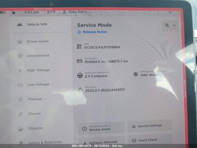 5YJ3E1EA9JF059864 Tesla Model 3 Long Range/mid Range