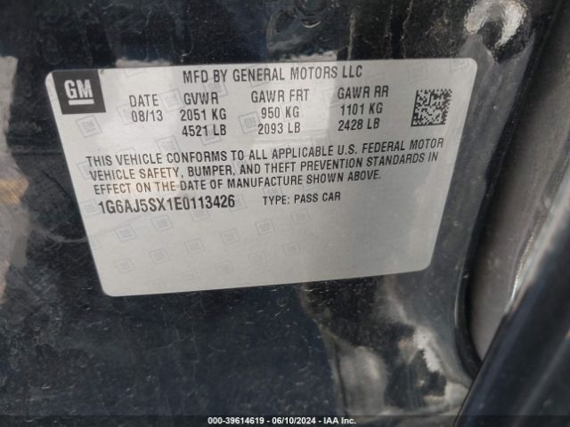 1G6AJ5SX1E0113426 Cadillac Ats Performance