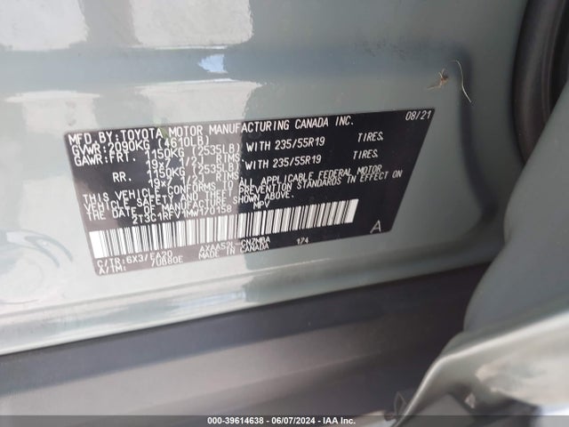 Toyota Rav4 Xle Premium 2021 2T3C1RFV1MW170158 Image 9