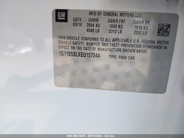 Chevrolet MALIBU 2LT 2014 1G11E5SLXEU157344 Image 9