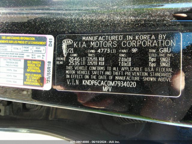 KNDP6CAC0M7934020 KIA SPORTAGE S