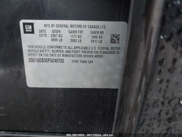 2G61U5S35F9249702 Cadillac Xts W20 Livery Package