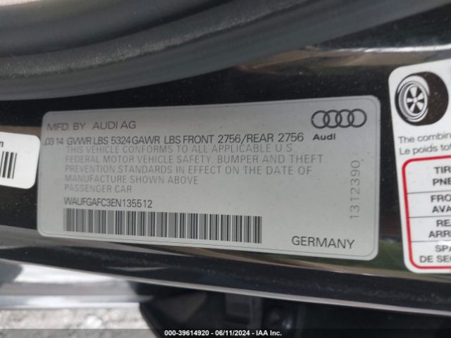 WAUFGAFC3EN135512 Audi A6 3.0t Premium Plus