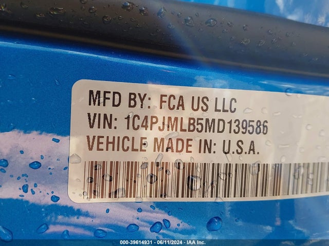 1C4PJMLB5MD139586 Jeep Cherokee Altitude 4x4