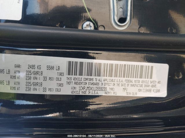 2020 JEEP CHEROKEE 1C4PJMDX1LD559239 Photo 8