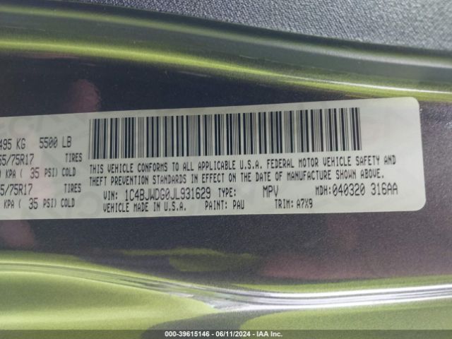 1C4BJWDG0JL931629 Jeep Wrangler Jk Unlimited Sport S 4x4