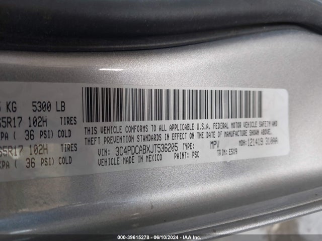 Dodge JOURNEY SE 2018 3C4PDCABXJT536205 Image 9