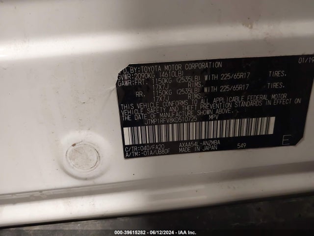 Toyota Rav4 Xle 2019 JTMP1RFV8KD510725 Image 9