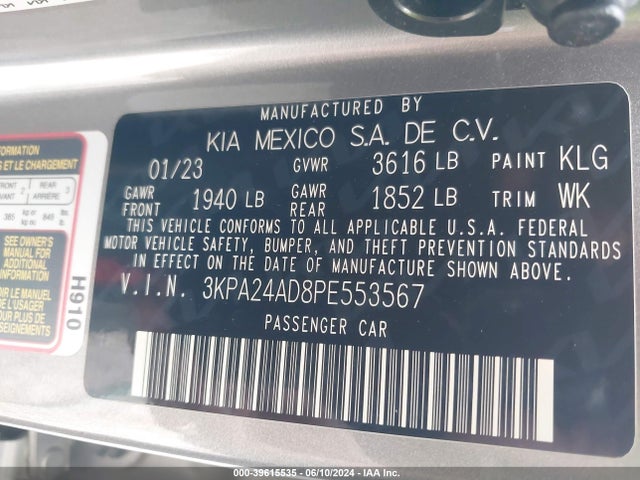 KIA RIO S 2023 3KPA24AD8PE553567 Image 9