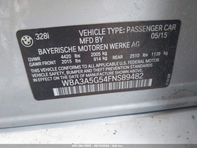 WBA3A5G54FNS89482 BMW 328I