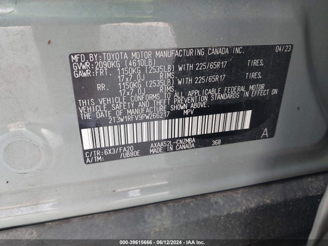 Toyota Rav4 Xle 2023 2T3W1RFV9PW266217 Image 9
