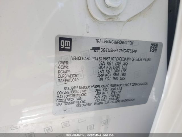 3GTU9FEL2MG476149 GMC Sierra 1500 4wd  Short Box Denali