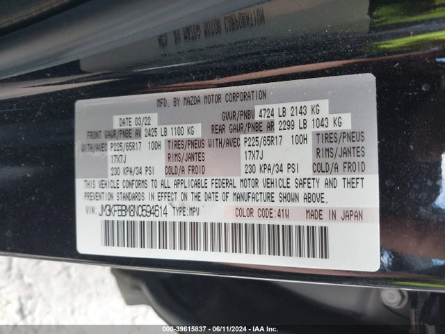 JM3KFBBM8N0594614 Mazda Cx-5 2.5 S Select