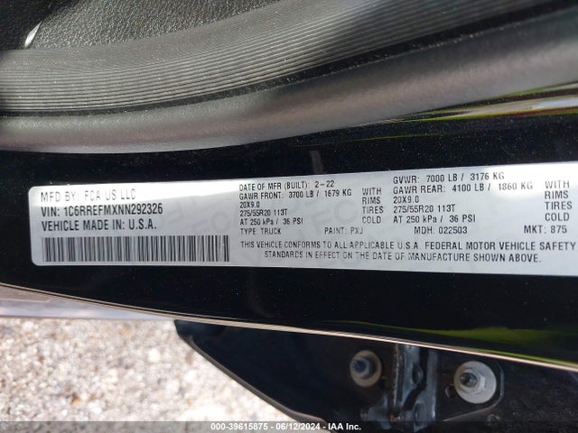 1C6RREFMXNN292326 RAM 1500 Lone Star  4x2 5'7 Box