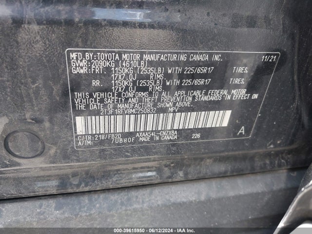 Toyota RAV4 LE 2021 2T3F1RFV8MC250832 Image 9