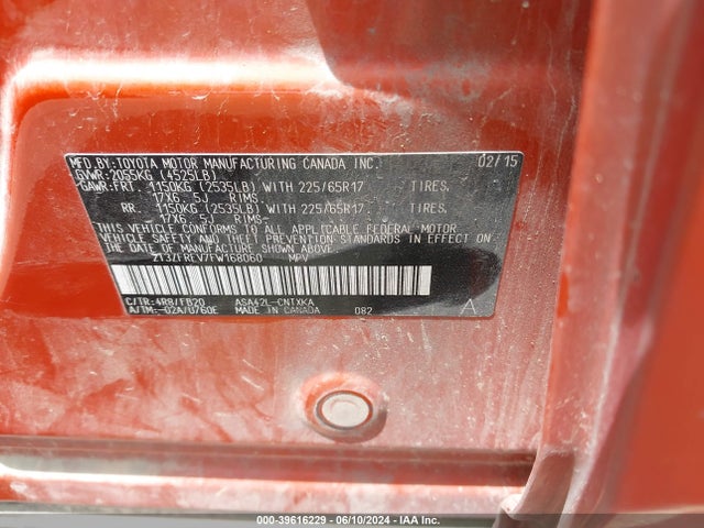 Toyota RAV4 LE 2015 2T3ZFREV7FW168060 Image 9