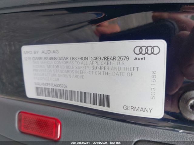WAUANCF51LA003768 Audi A5 Sportback Premium 45 Tfsi Quattro S Tronic