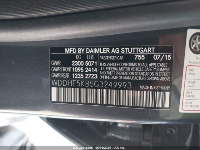 WDDHF5KB5GB249993 Mercedes-Benz E 350