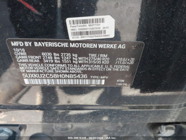 5UXKU2C58H0N85436 BMW X6 Xdrive35i