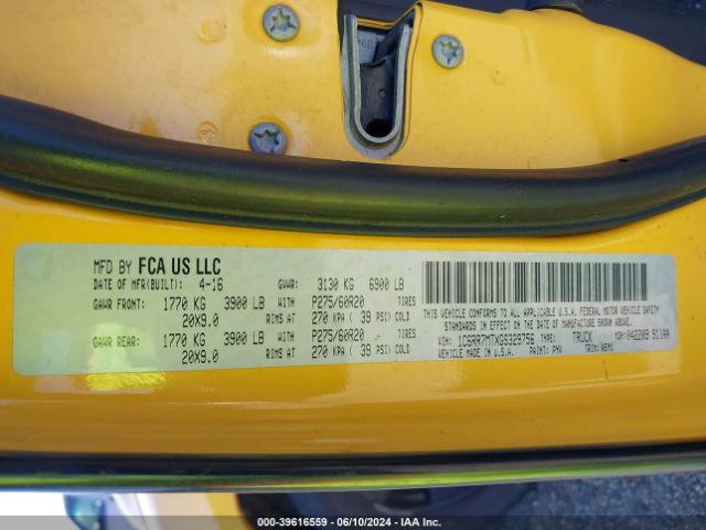 1C6RR7MTXGS329756 RAM 1500 Sport