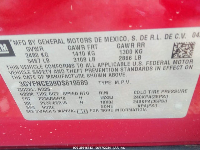 2013 CADILLAC SRX 3GYFNCE39DS619589 Photo 8