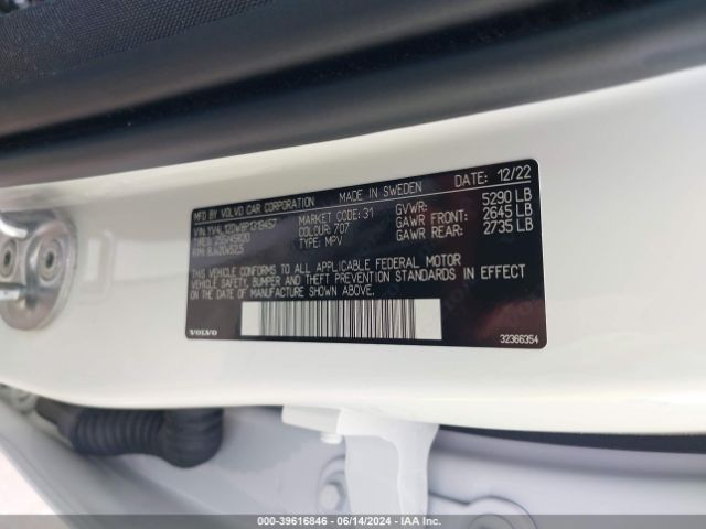 YV4L12DW8P1319457 Volvo Xc60 B5 Plus Dark Theme