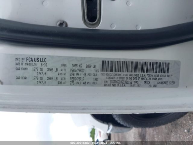 1C6RR6GG3GS381156 RAM 1500 Slt