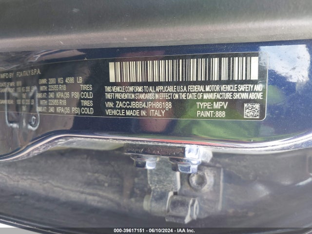 ZACCJBBB4JPH86188 Jeep Renegade Altitude 4x4