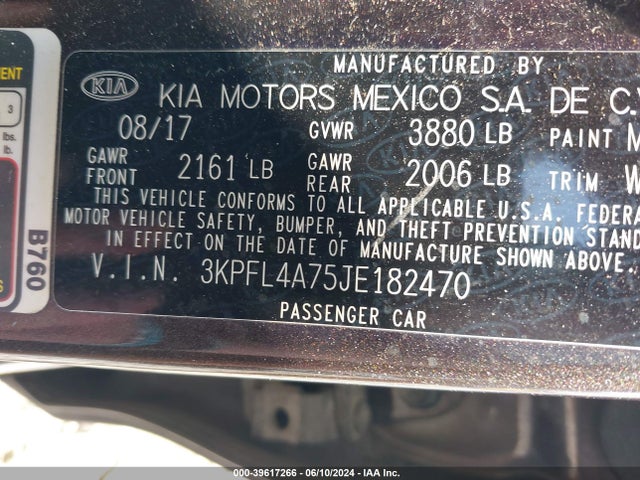 KIA FORTE LX 2018 3KPFL4A75JE182470 Image 9