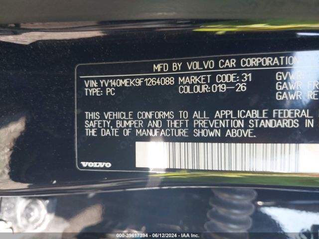 YV140MEK9F1264088 Volvo V60 T5 Premier
