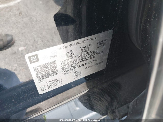 Chevrolet Suburban 2wd Lt 2020 1GNSCHKC9LR122742 Image 9
