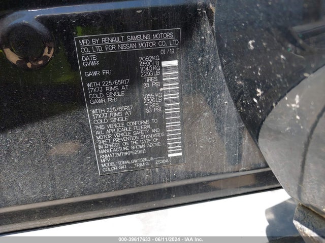 Nissan ROGUE SV 2019 KNMAT2MT9KP529811 Image 9