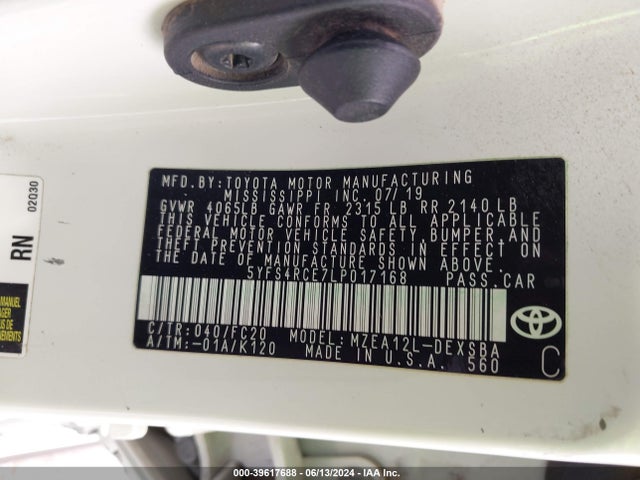 Toyota COROLLA SE 2020 5YFS4RCE7LP017168 Image 9