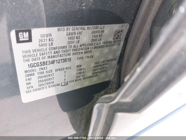 1GCGSBE34F1273615 Chevrolet Colorado Lt