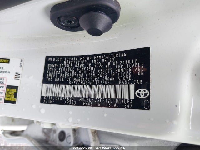 Toyota COROLLA LE 2021 5YFEPMAE1MP152755 Image 9