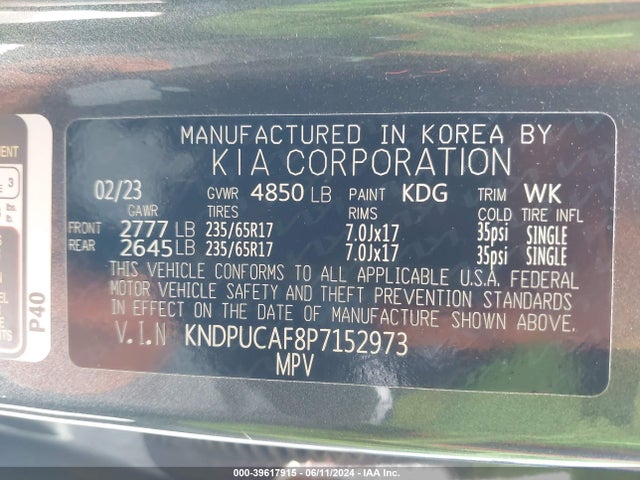 KIA Sportage Lx 2023 KNDPUCAF8P7152973 Image 9