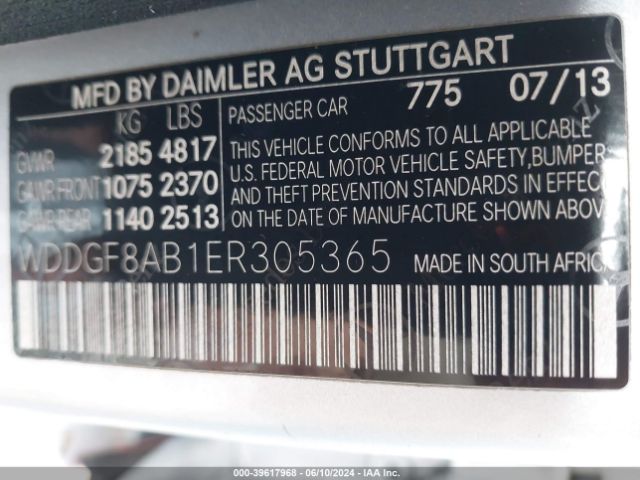 WDDGF8AB1ER305365 Mercedes-Benz C 300 Luxury 4matic/sport 4matic