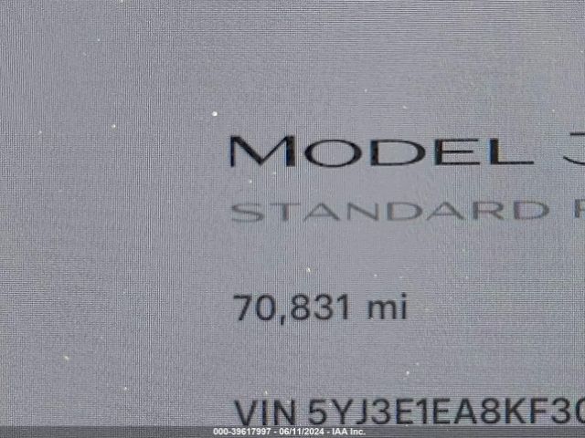 5YJ3E1EA8KF308947 Tesla Model 3 Long Range/mid Range/standard Range/standard Range Plus