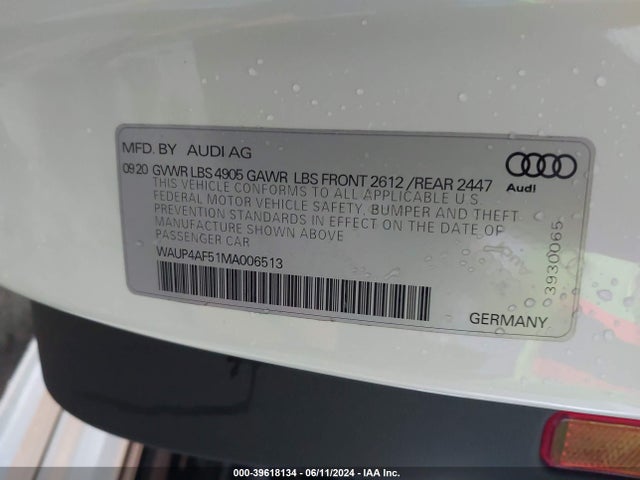 2021 AUDI S5 WAUP4AF51MA006513 Photo 8
