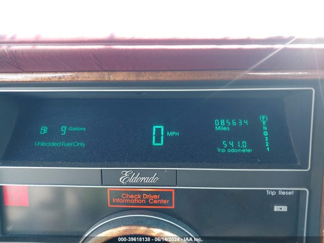 1989 CADILLAC ELDORADO 1G6EL1156KU606009 Photo 6