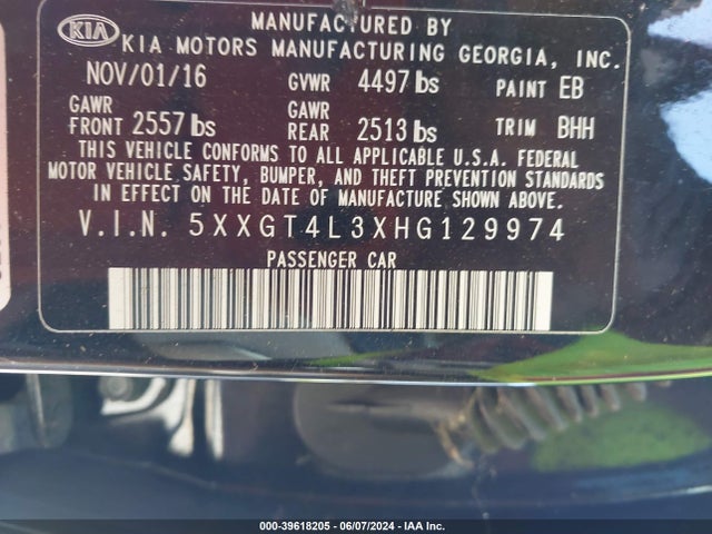 KIA Optima Lx 2017 5XXGT4L3XHG129974 Image 9