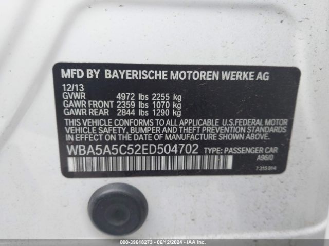 WBA5A5C52ED504702 BMW 528I