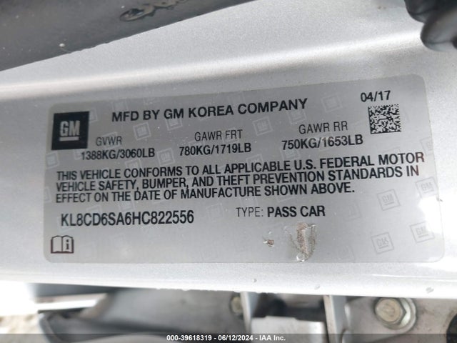 Chevrolet Spark 1lt Cvt 2017 KL8CD6SA6HC822556 Image 9