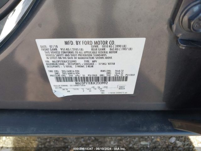 MAJ3P1TE8JC233992 Ford Ecosport Se
