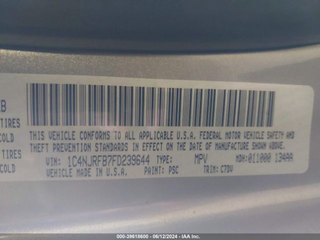 1C4NJRFB7FD239644 Jeep Patriot Latitude