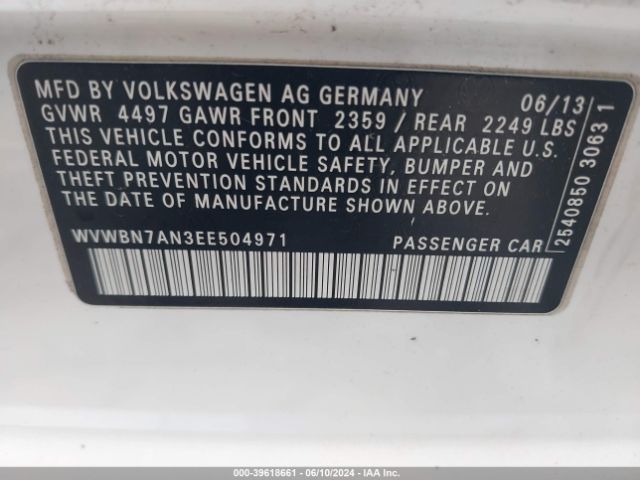 WVWBN7AN3EE504971 Volkswagen Cc 2.0t R-line