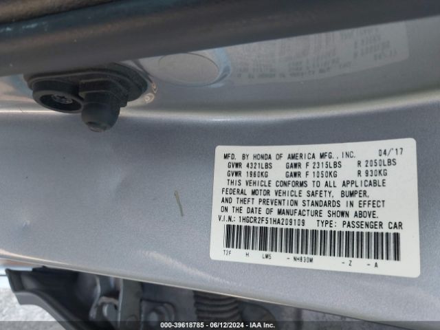 1HGCR2F51HA209109 Honda Accord Sport